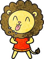 Vector lion character in cartoon style