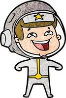 personaje de astronauta vectorial en estilo de dibujos animados vector