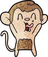 Vector monkey character in cartoon style