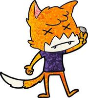 Vector fox character in cartoon style