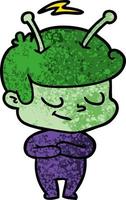 Vector alien character in cartoon style