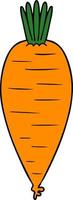 cartoon isolated carrot vector