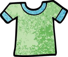 camiseta verde de dibujos animados vector