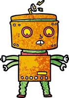 Vector robot character in cartoon style