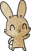 Vector bunny character in cartoon style