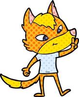 Vector fox character in cartoon style