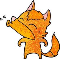 Vector fox character in cartoon style