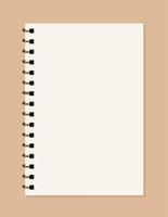 Set of blank realistic spiral notebooks mockup vector
