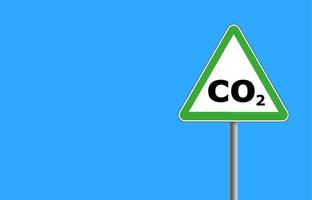 CO2 warning traffic sign frame Vector illustration