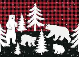 Christmas and New Year pattern at Buffalo Plaid. Festive background for design and print esp10 vector