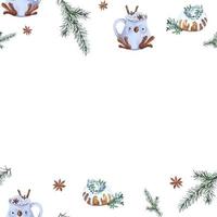 Seamless pattern Christmas border for textile, greetings and decor holiday attributes vector