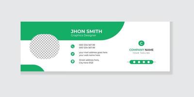 Email signature template design or personal social media  cover design vector