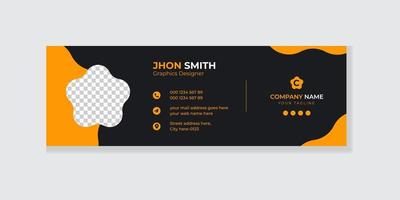 Email signature template design vector