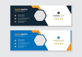 Email signature template design or creative email template vector