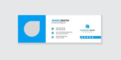 Email signature template or email footer design vector