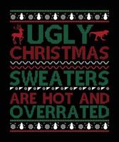 Christmas Ugly T-Shirt Design vector