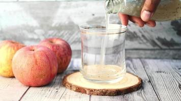 Apple drink with seeds video