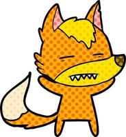 Vector fox character in cartoon style