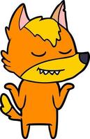 Vector fox character in cartoon style