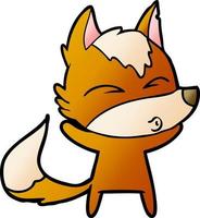 Vector fox character in cartoon style