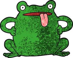 Vector frog character in cartoon style