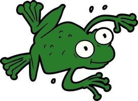 Vector frog character in cartoon style