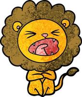 Vector lion character in cartoon style