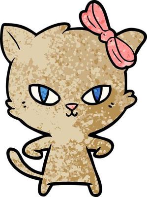 Vector cat character in cartoon style