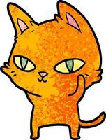 personaje de gato vectorial en estilo de dibujos animados vector