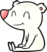 Vector polar bear character in cartoon style