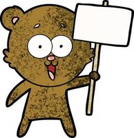 Vector bear character in cartoon style