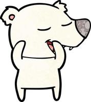 Vector polar bear character in cartoon style