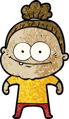 Vector girl character in cartoon style