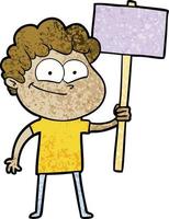 Vector boy character in cartoon style