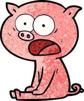 Vector pig character in cartoon style