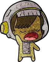 Vector astronaut character in cartoon style