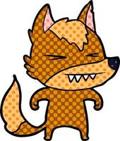 Vector fox character in cartoon style