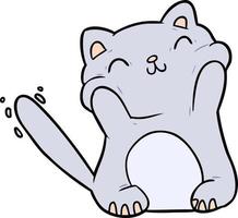 Vector cat character in cartoon style