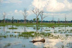 The beautiful landscape in the area of Neak Pean temple, Siem Reap, Cambodia. photo