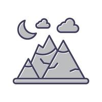 icono de vector de montaña