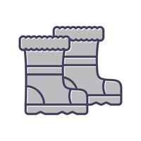 icono de vector de botas de lluvia