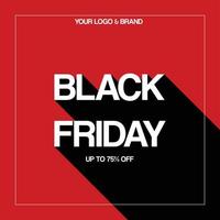 Black friday sale discount vector template