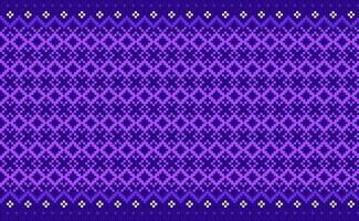 Embroidery ethnic pattern, Vector Geometric ornament background, Cross stitch repetitive triangle style, Purple pattern geometric continuous, Design for textile, fabric, art, tile, blankets