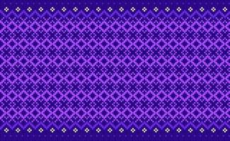 Embroidery ethnic pattern, Vector Geometric ornament background, Cross stitch repetitive triangle style, Purple pattern geometric continuous, Design for textile, fabric, art, tile, blankets