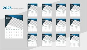 Unique modern colorful 2023 new year calendar design vector