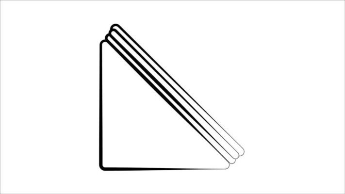white bread sandwich with filling, white background, vector illustration. delicious triangular sandwich. quick snack. fast food food. pencil sketch style drawing