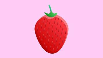 strawberries on a pink background, vector illustration. delicious sweet berry. eco-products, farming. berry with seeds on the peel. strawberries for healthy nutrition and weight loss