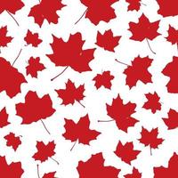 Red maple leaves seamless vector pattern. Great for label, print, packaging, fabric