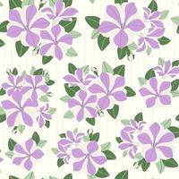 Petunias flowers seamless pattern in white background vector