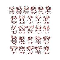 Christmas Split Monogram vector